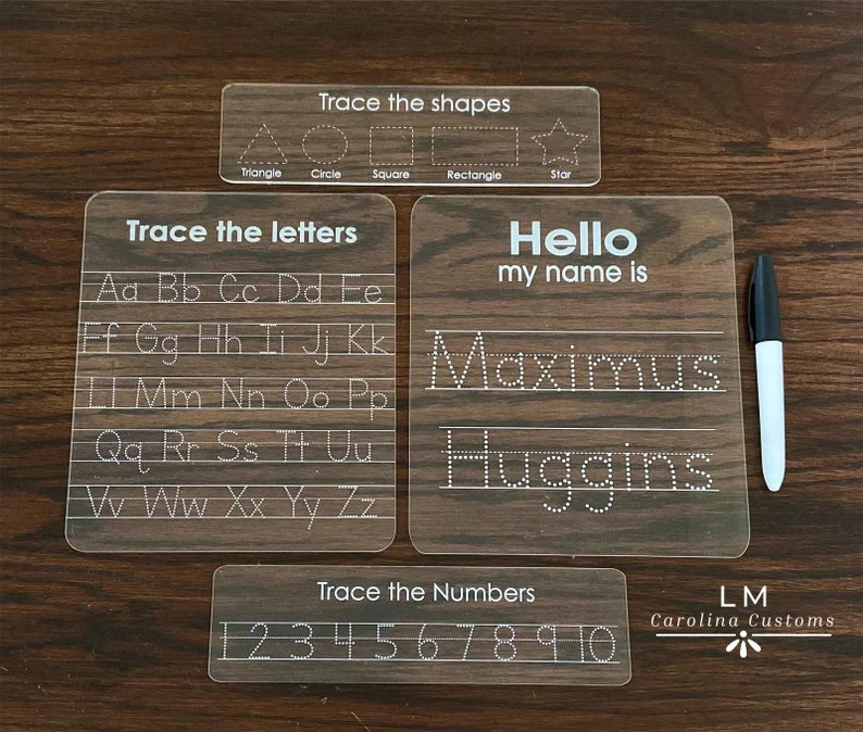 Name Tracing Board / Dry Erase Letter Tracing / Tracing Board / Letter Practice / Washable Writin... | Etsy (US)