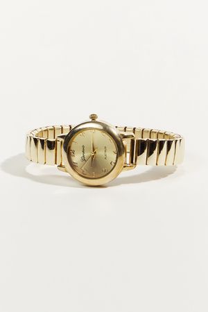 Round Face Stretch Watch in Gold | Altar'd State | Altar'd State