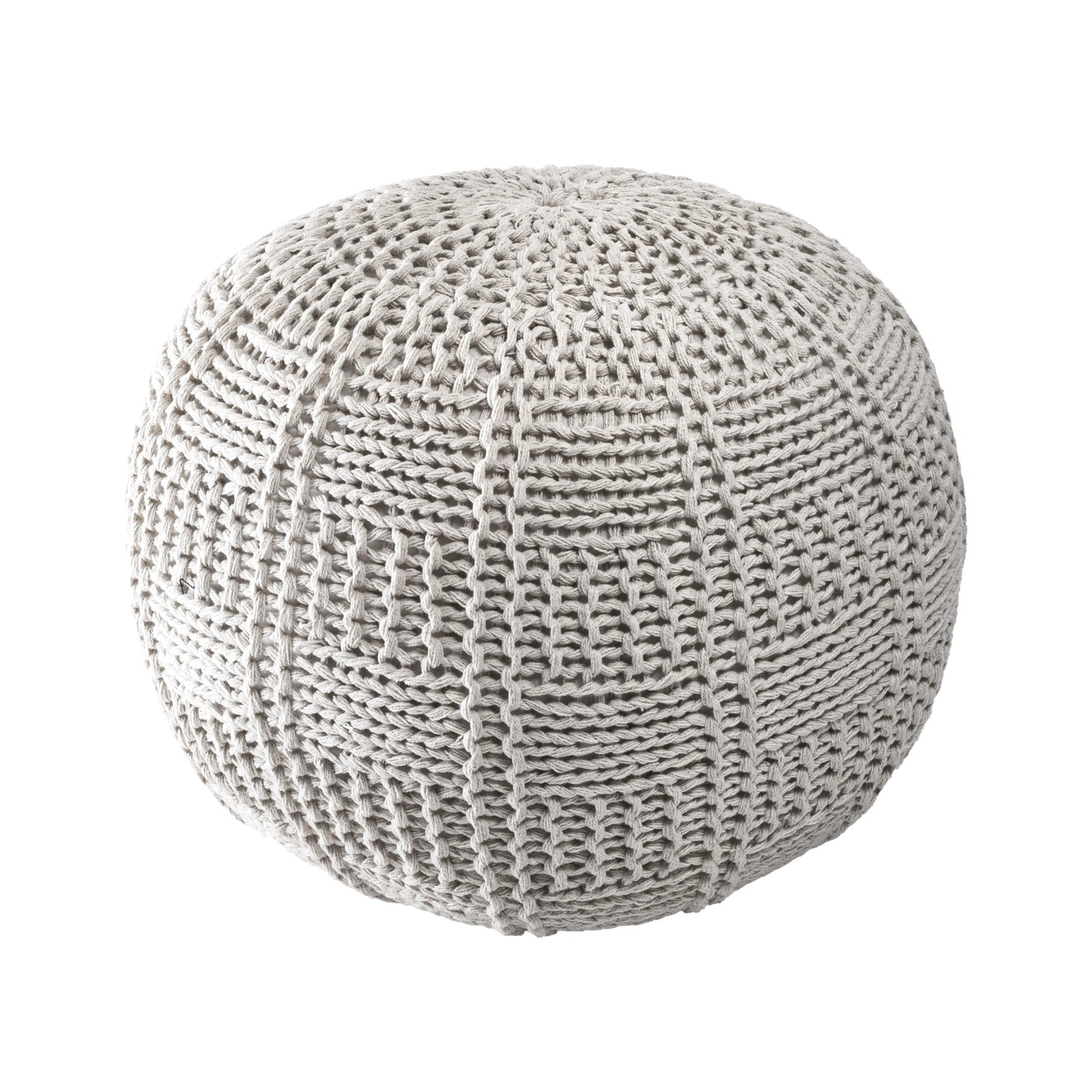 20'' Wide Round Pouf Ottoman | Wayfair North America