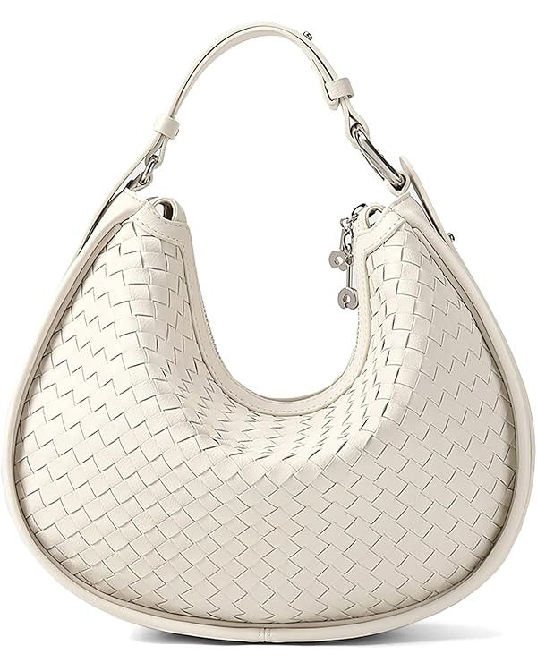 Woven Crossbody Bag Leather Crescent Bag Woven Tote Bag Crossbody Purse for Women Handbag Shoulde... | Amazon (US)