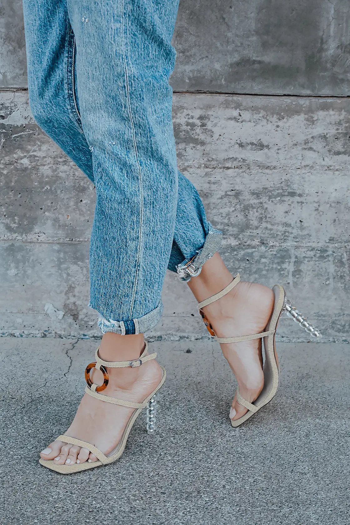 Faina Light Nude Ankle Strap High Heel Sandals | Lulus (US)