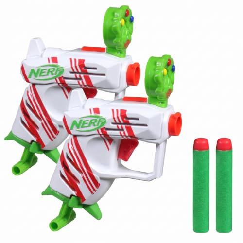 Nerf Elite 2.0 Jolly Dash Blaster, 2 Elite Darts, Pull to Prime, Winter Toy Foam Blaster for 8 Year Old Boys & Girls (Pack of 2) | Amazon (US)