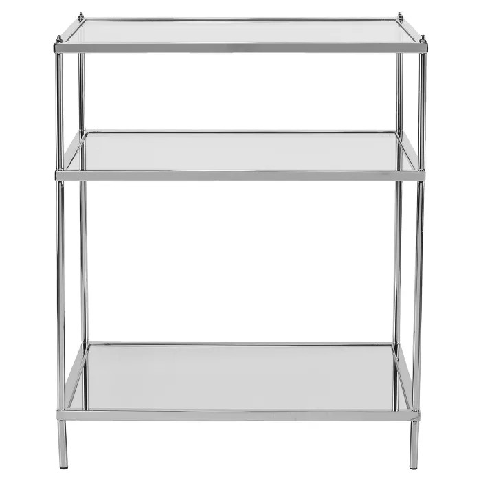 Benton Glam Mirrored Side Table - Chrome - Aiden Lane | Target