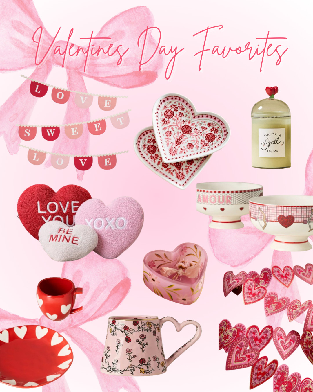Valentine's Day Favorites . Valentine's Day Decoration . Galentine's Day . Pink . Red . Girly Decor . Feminine Decor . Party Decoration . Anthropologie . Target . Pottery Barn 

 #LTKGiftGuide #LTKSeasonal #LTKHome