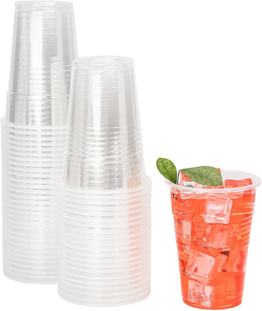 YEEHAW Plastic Cups 9 oz - 80 Pack, Disposable Clear Plastic Cups, Cold Party Drinking Cups, Tran... | Amazon (US)