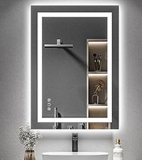 YEELAIT 28x36 Inch LED Bathroom Mirror with Lights Front and Backlit Lighted Vanity Mirror for Ba... | Amazon (US)