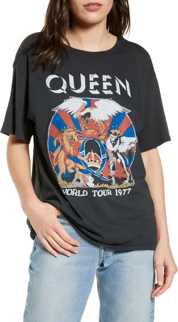 Queen World Tour 1977 Boyfriend Graphic Tee | Nordstrom