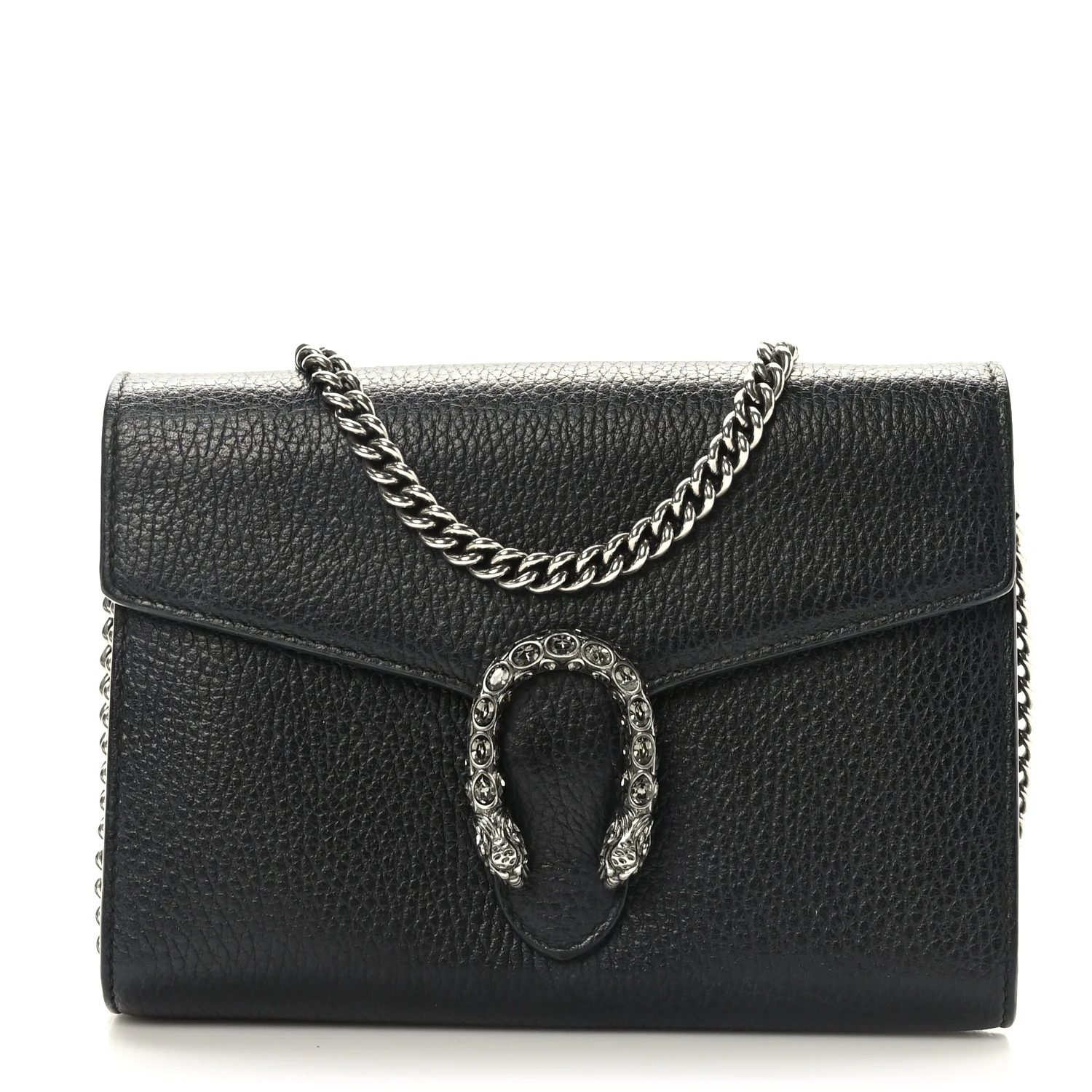 Gucci: All/Bags/Wallet Style/GUCCI Calfskin Mini Dionysus Chain Wallet Black | FASHIONPHILE (US)