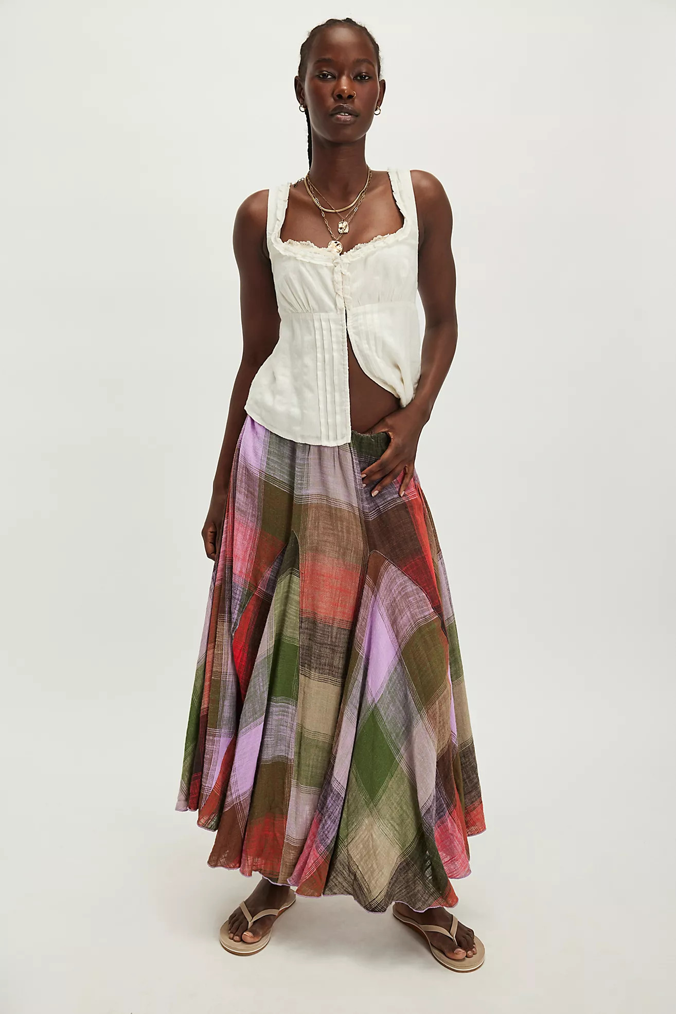 Madras That Linen Maxi Skirt | Free People (Global - UK&FR Excluded)