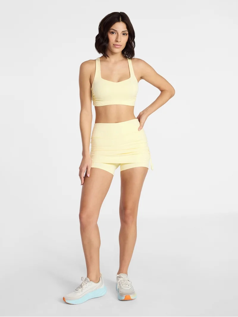 Avia Women's Color Side Ruched Sports Bra, Sizes XS-XXXL | Walmart (US)