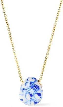 Ana Luisa Pebble Pendant Necklace for Women - 14K Gold Plated and Silver Rhodium Plated Trendy Te... | Amazon (US)