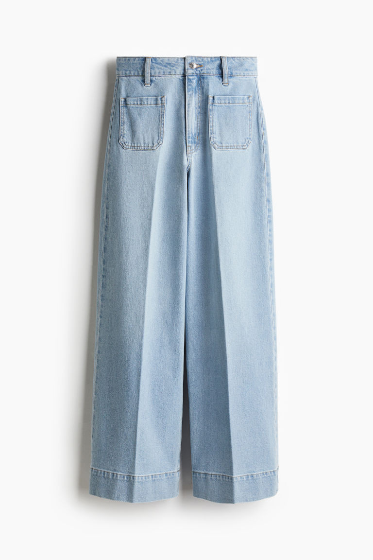 H & M - Wide High Jeans - Blue | H&M (UK, MY, IN, SG, PH, TW, HK)