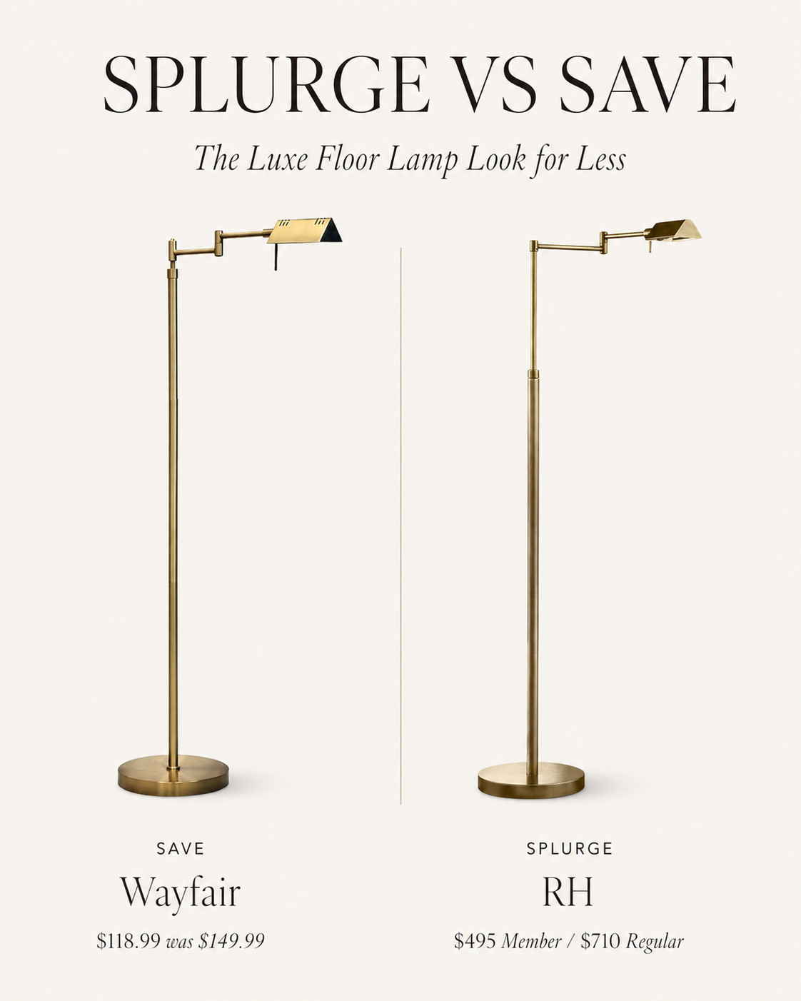 Get the luxe brass floor lamp look for less with this Wayfair find. It has a sleek adjustable arm, warm antique brass finish, and timeless design that gives a reading nook, home office, or living room an elevated RH-inspired feel—without the high price tag.

A stylish and practical floor lamp for cozy evening reading and polished home decor. Tap to shop the affordable look. 

 #WayfairFinds #FloorLamp #BrassFloorLamp #ReadingLamp #HomeOfficeDecor #LivingRoomLighting #AffordableHomeDecor #RHInspired #LuxuryForLess #LTKOver40 #LTKHome #LTKSaleAlert