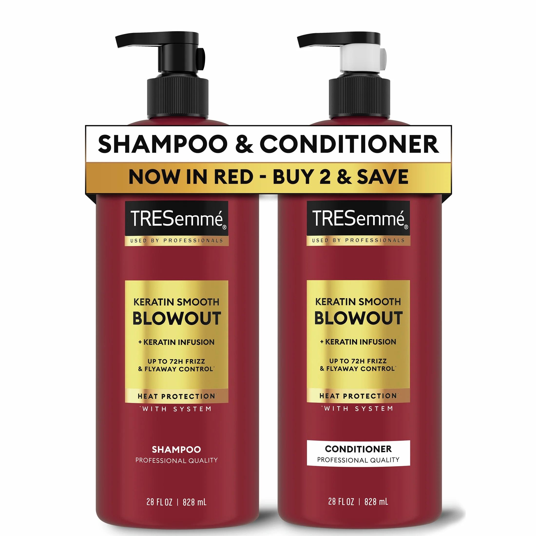Tresemme Shampoo & Conditioner Keratin Smooth, 28 Fl oz 2 Count | Walmart (US)