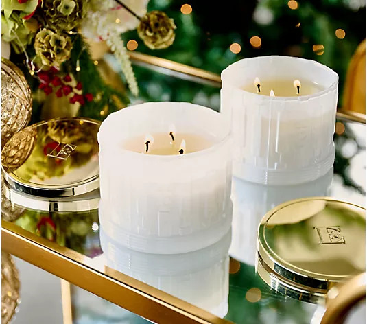 Elton John by Slatkin + Co. S/2 14oz Snowy Spruce Candles | QVC