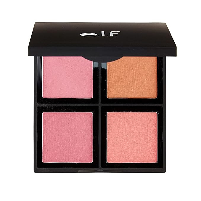 e.l.f. Cosmetics Powder Blush Palette, Four Blush Shades for Beautiful, Long-Lasting Pigment, Lig... | Amazon (US)