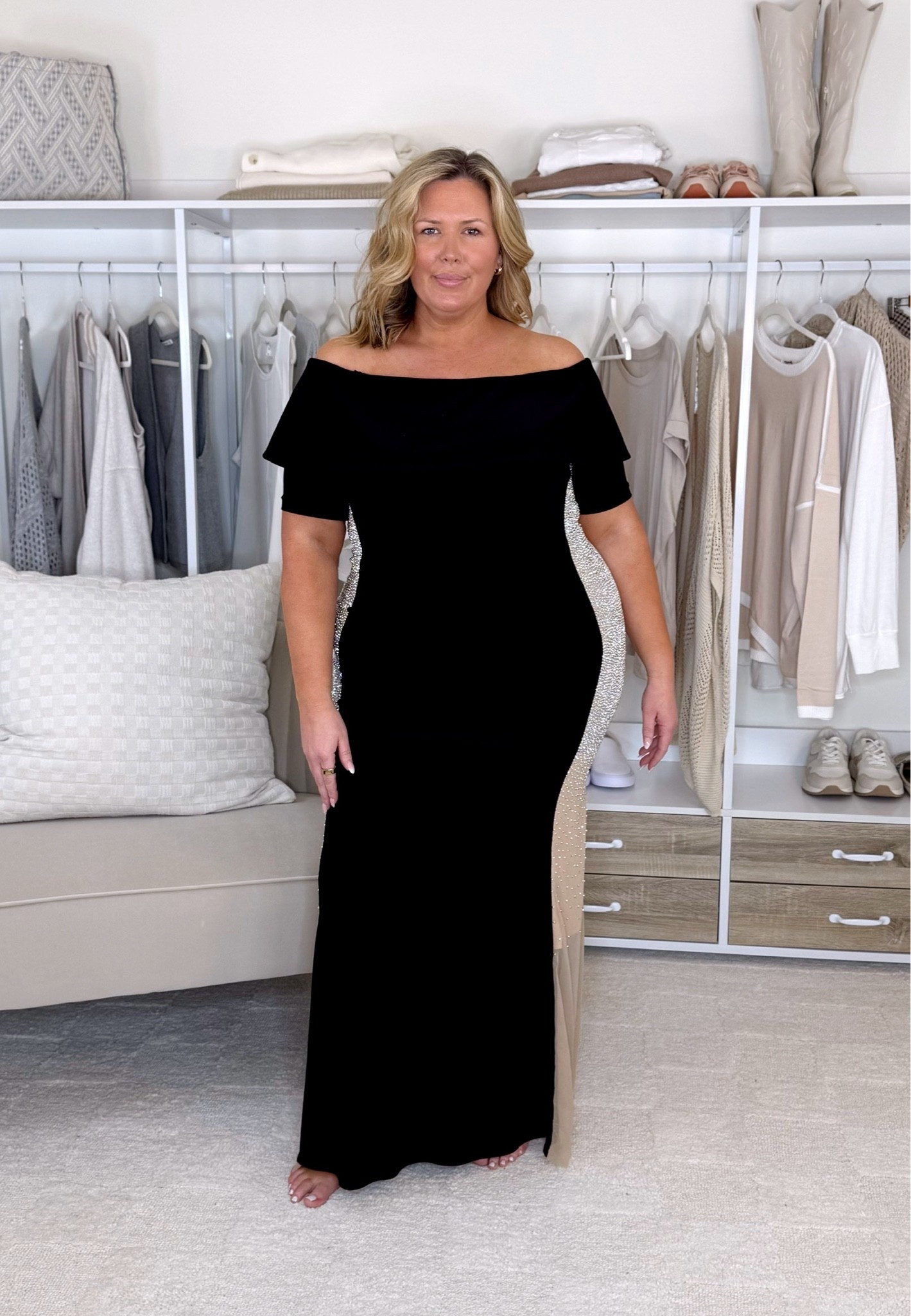 Wearing a size 18/18W in these dresses! They all run true to size but the satin teal gown is a little tight so I probably would be ok in the 20, don’t hesitate to size up if in between on that one. As far as shapewear goes, I wear a 3X in the satinX! I recommend sizing up one in that particular style! Use my discount code ASHLEYDXSPANX 💓 Absolutely love these for any weddings or special occasions! Plus size fashion, everyday outfit ideas, occasion dresses, wedding guest dress, ootd, event dresses

#LTKSeasonal #LTKPlusSize #LTKMidsize