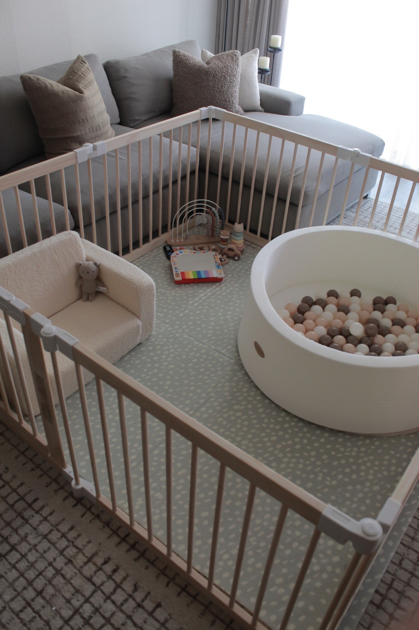 Built a play area for my 8 month old 🤍 

#LTKHome #LTKBaby #LTKFindsUnder100