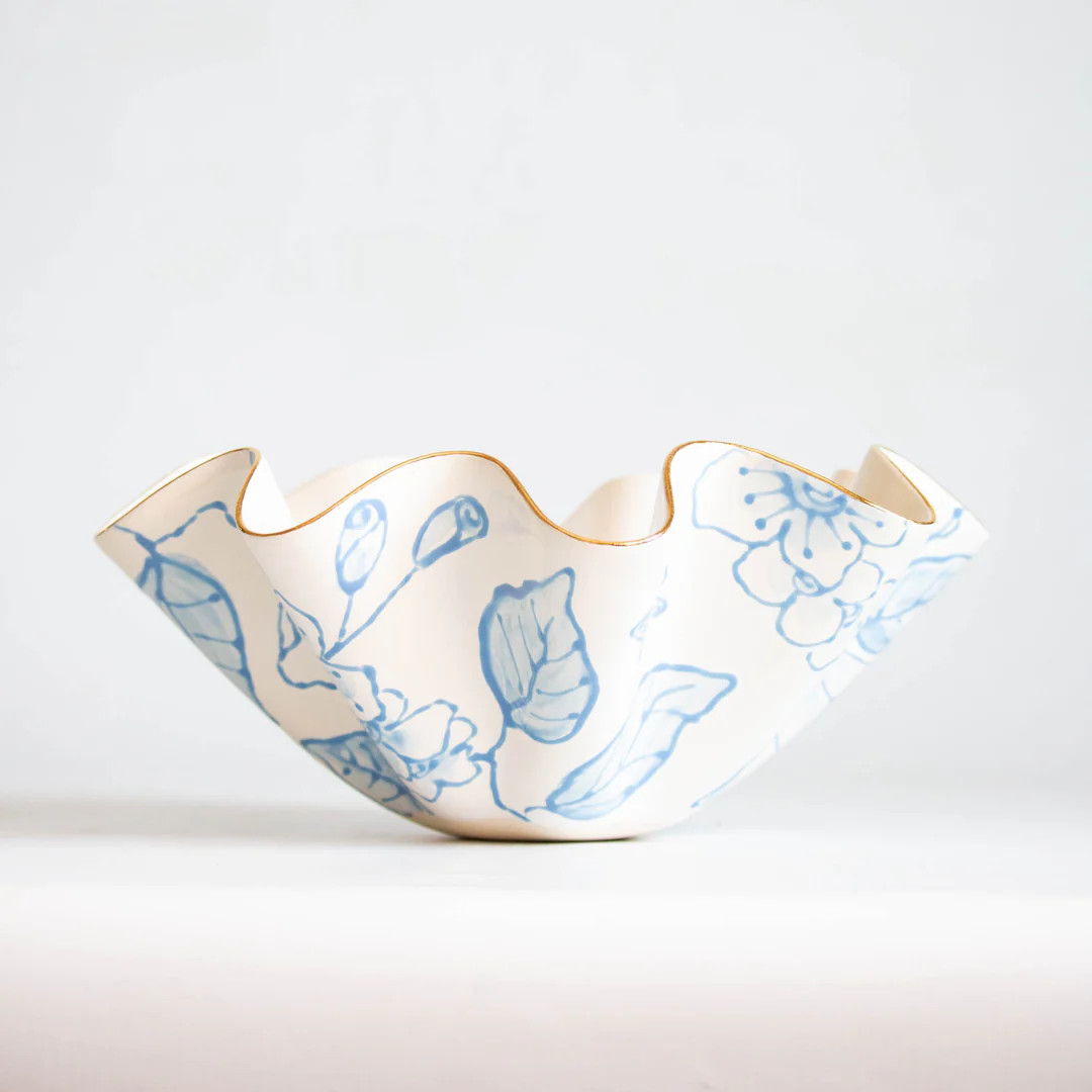 Desirie Blossom Chinoiserie Wavy Bowls | Susan Gordon Pottery