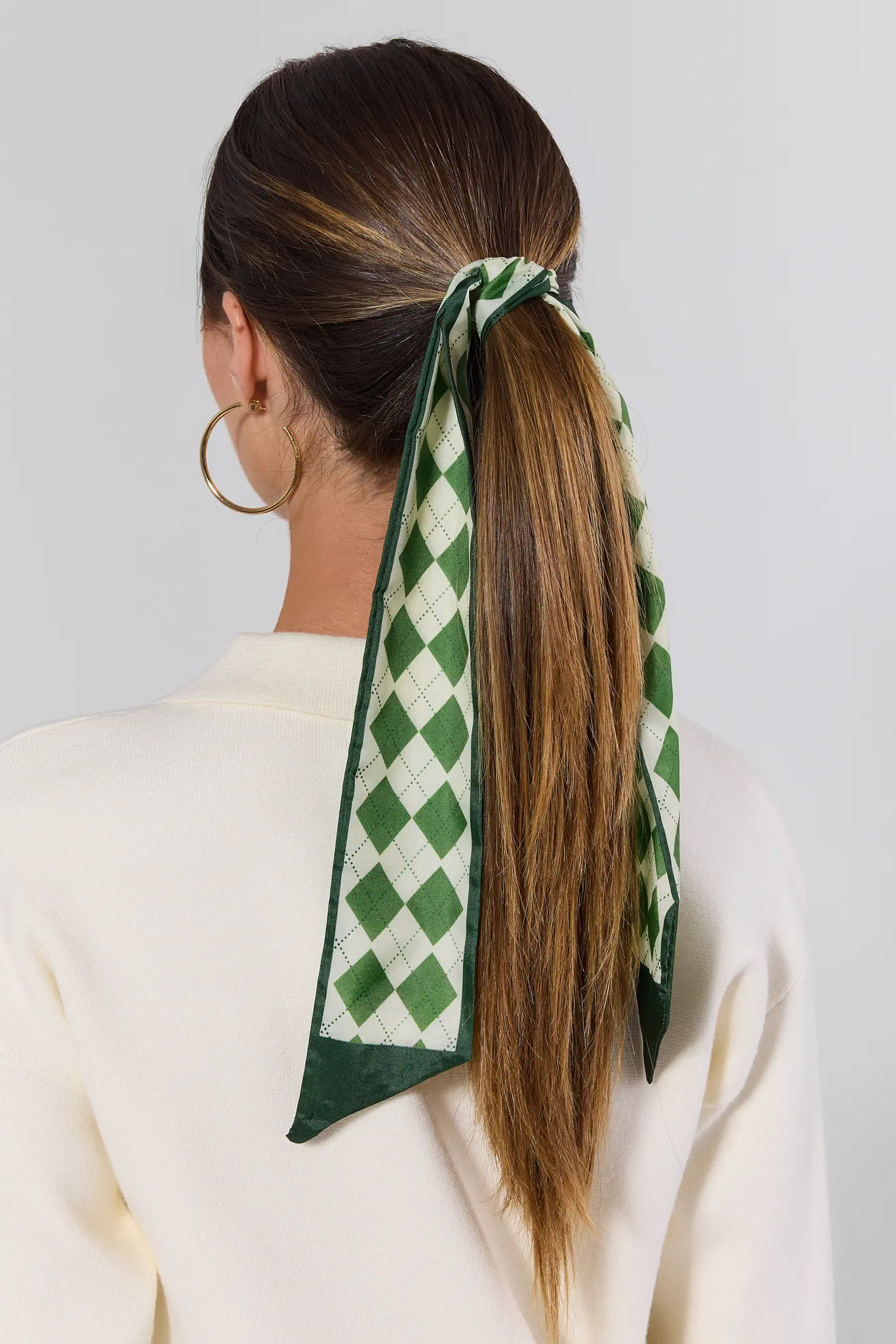 Nelly Green Argyle Scarf | Avara