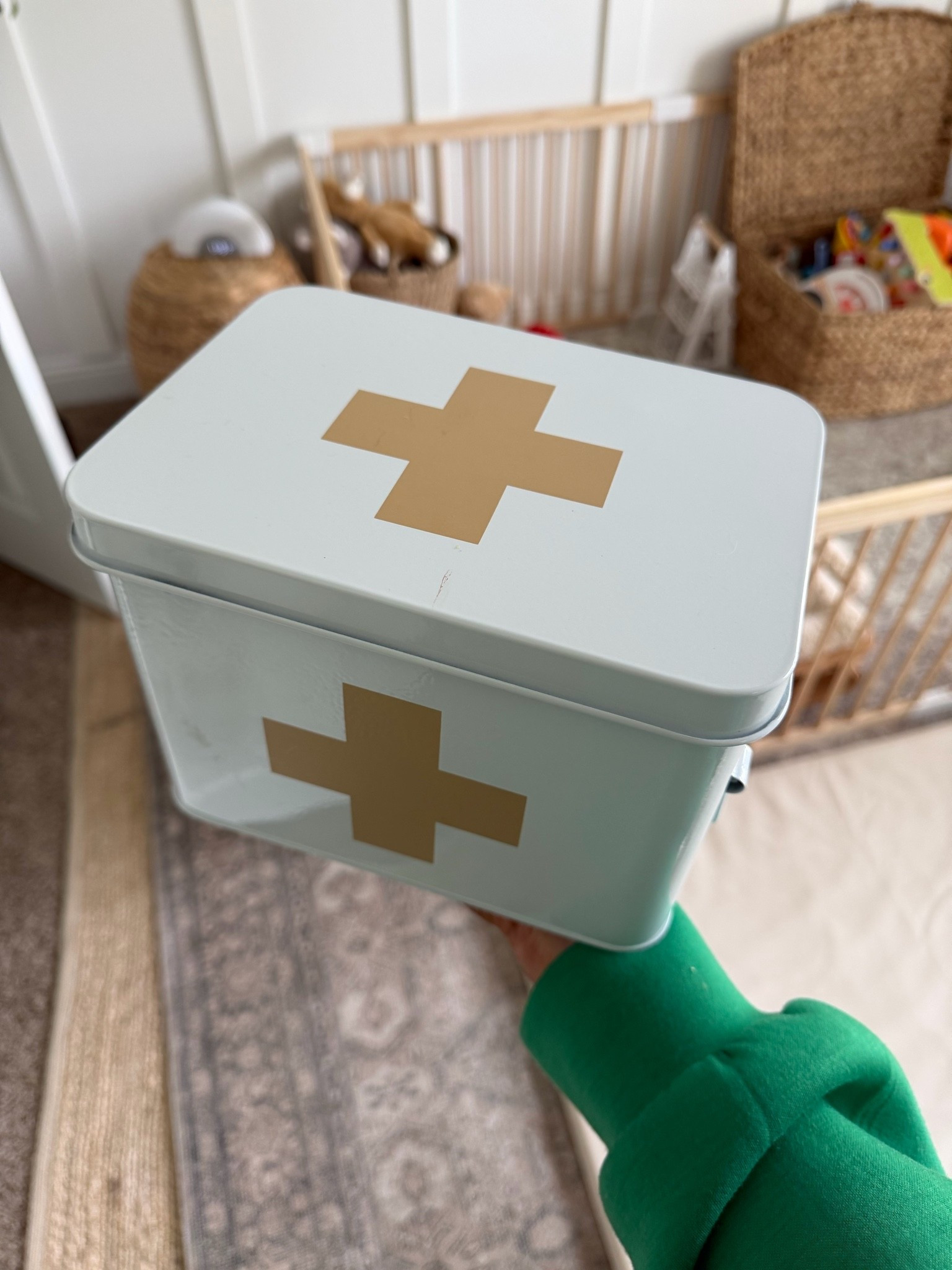 the first aid box we keep in an easy to access place that holds all things that my son could possibly need 🩹

#LTKdayinmylife #LTKmomlife #LTKBaby
