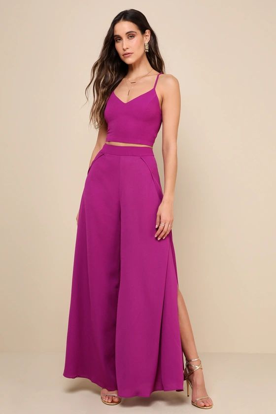 Out Tonight Magenta Two-Piece Jumpsuit | Lulus