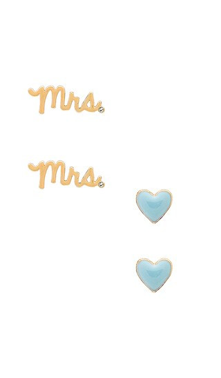 Here Comes The Bride Earring Set in Gold | Revolve Clothing (Global)