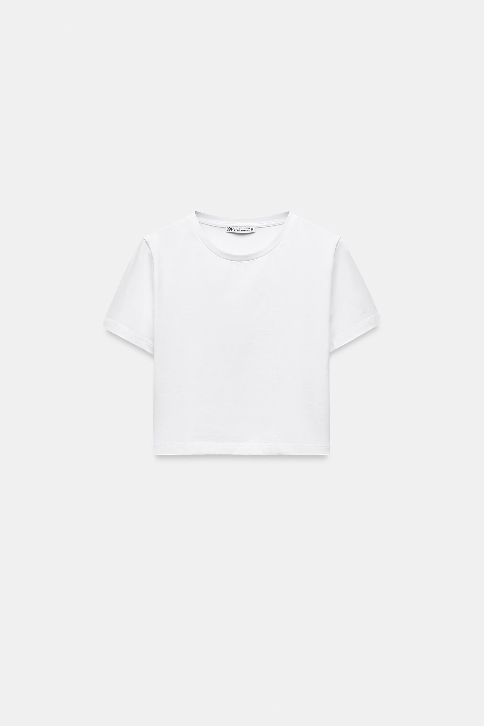 SHORT SLEEVE CROPPED TOP | Zara US