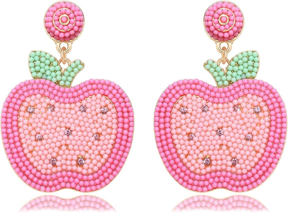 MOLOCH Teacher Earrings - Beaded Rhinestone Maestra Dangle Earrings for Back to School and Teache... | Amazon (US)