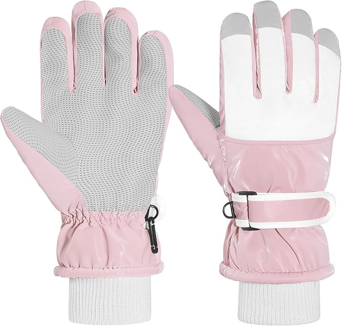 MoKo Kids Winter Snow Gloves, Waterproof Ski Gloves with Elastic Cuffs, Windproof Kids Ski Glove,... | Amazon (US)