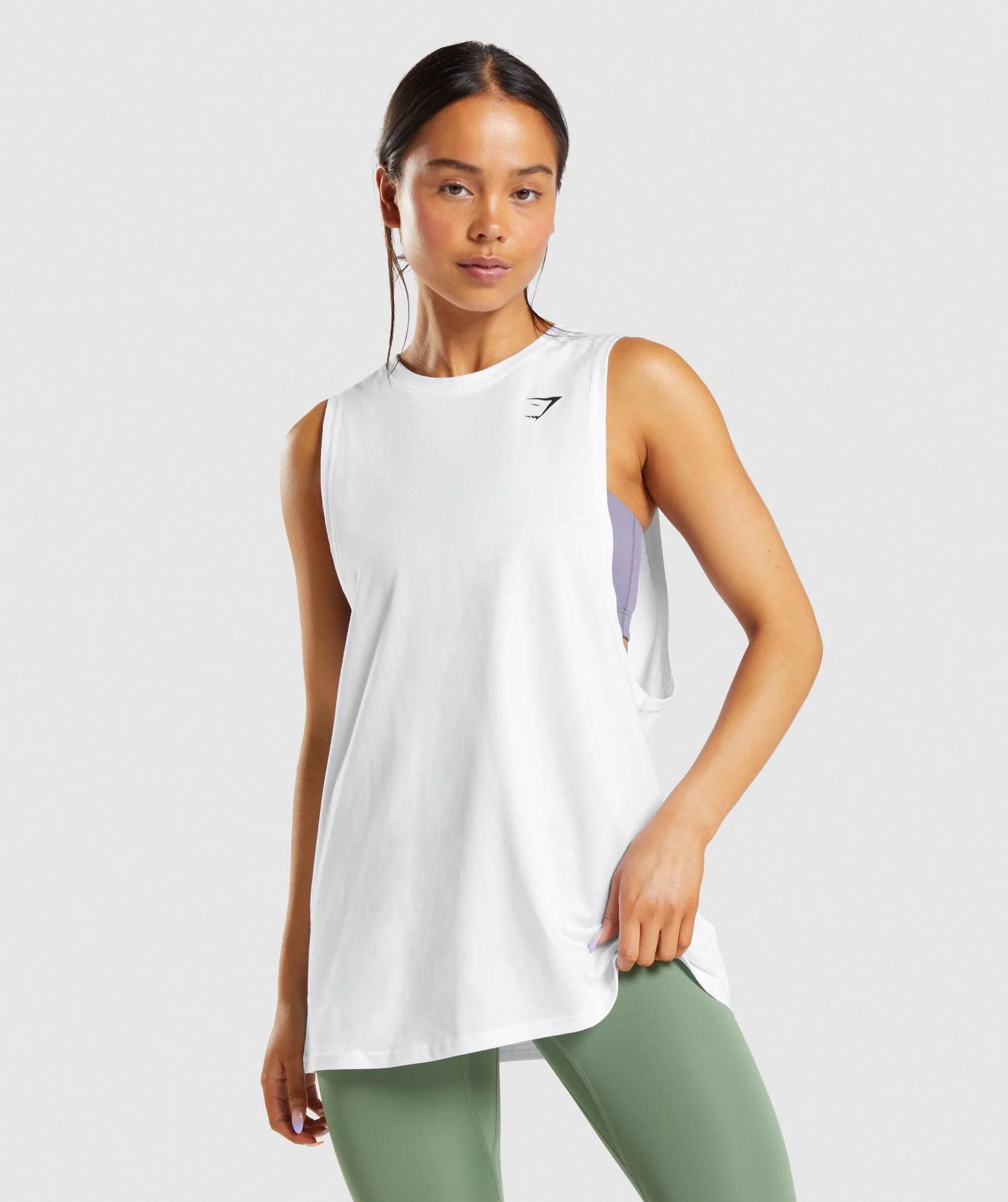 Gymshark Training Drop Arm Tank - White | Gymshark (Global)