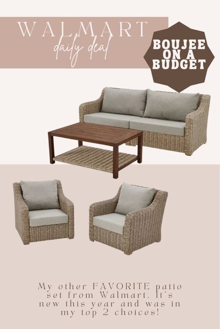 Last chance on this boujee on a budget Walmart patio set! The full set just sold out but you can still buy the pieces here individually for the same price! It’s selling out fast! 

#LTKSeasonal #LTKSaleAlert #LTKHome