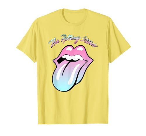 Official Rolling Stones Gradient Tongue Yellow T-Shirt | Amazon (US)