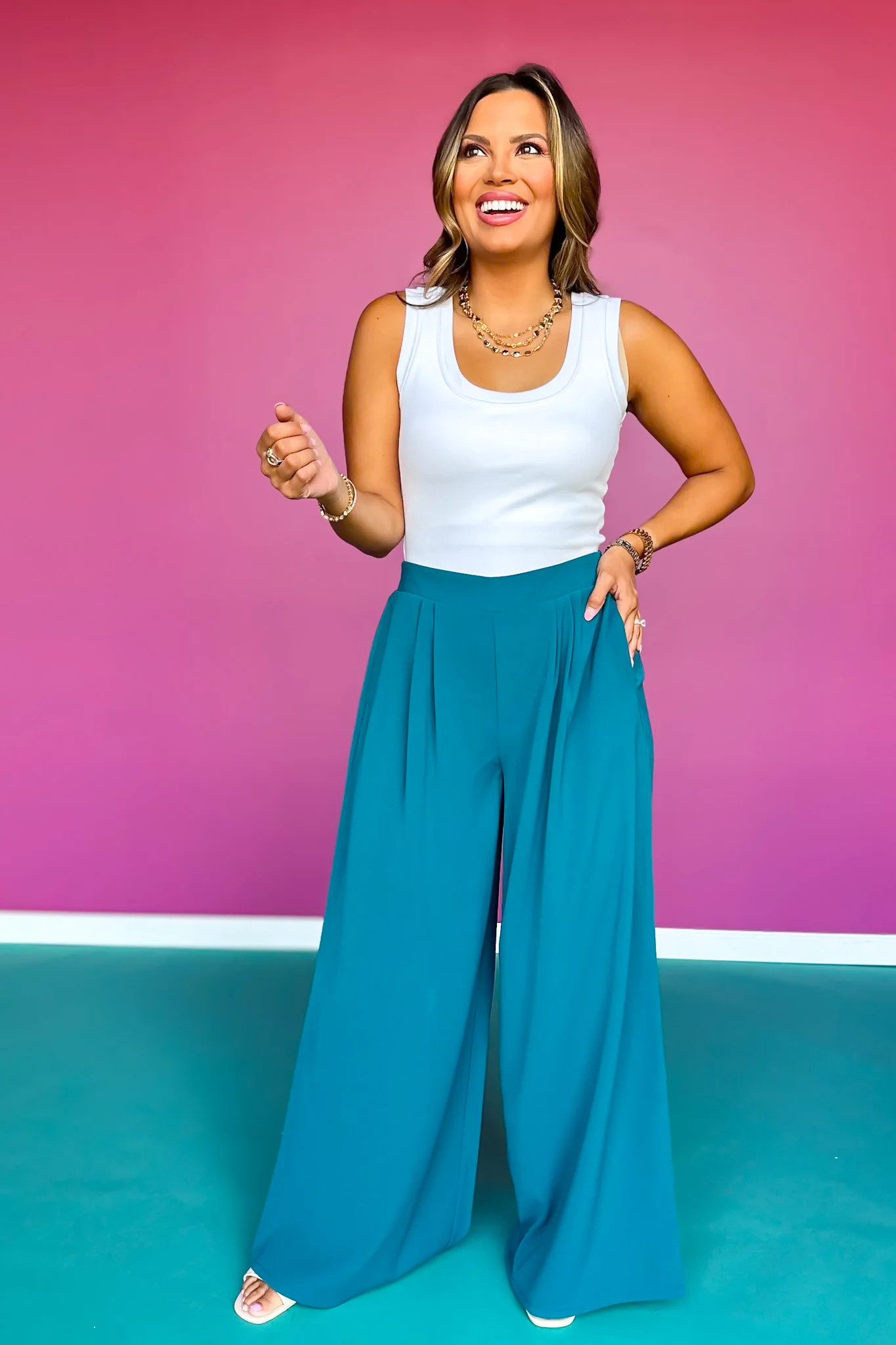 SSYS Jules Trouser Pants In Teal | SSYS