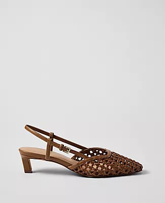 Ann Taylor Woven Slingback Pump | Ann Taylor