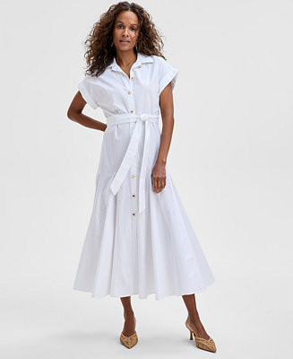 I.N.C. International Concepts Women's Cotton Maxi Shirtdress, Exclusively at Macy's - Macy's | Macy's