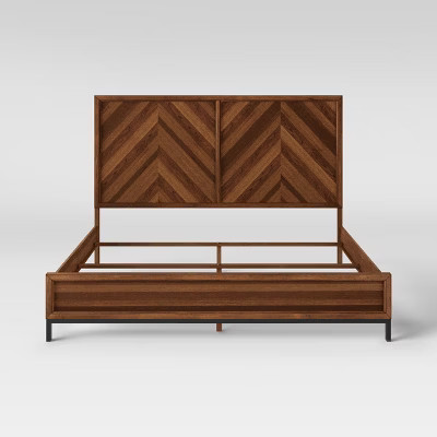 King Bed Rochester Parquet Brown - Threshold™ | Target