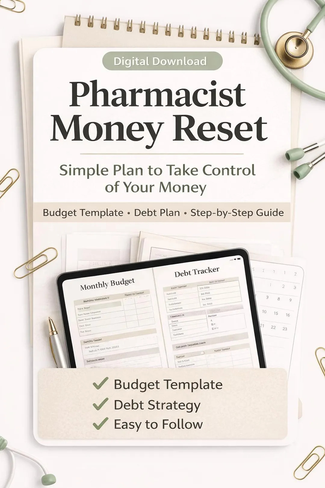 Pharmacist Money Reset Guide | Student Loan Payoff & Budget Planner | Etsy (Global)