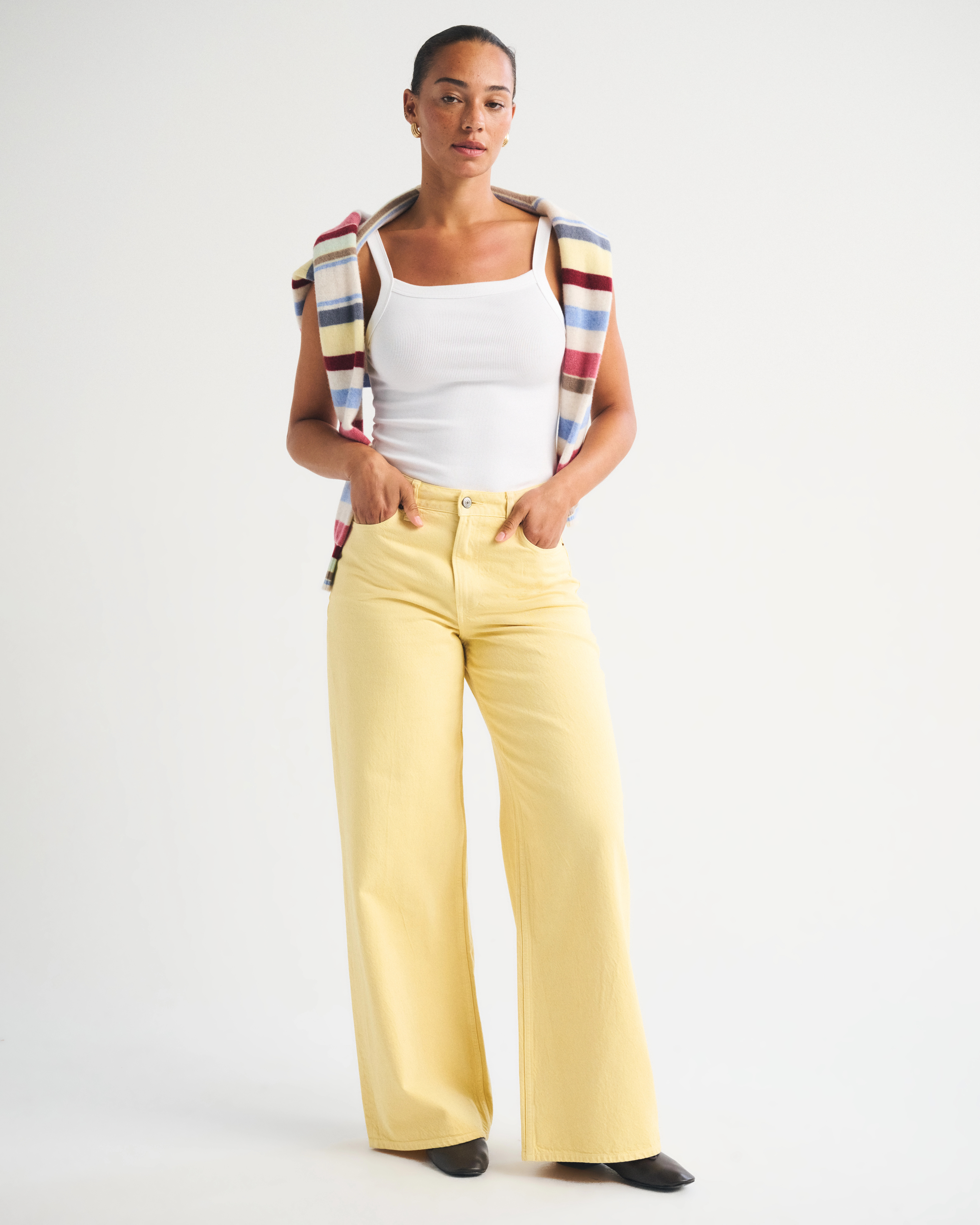 Curve Love High Rise Wide Leg Jean | Abercrombie & Fitch (US)