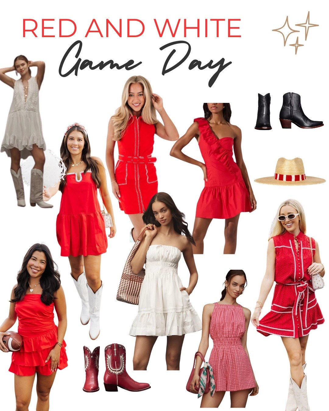 Georgia, OU, Ole Miss, SMU, Texas Tech.. . Red game day!❤️🤍

#LTKFindsUnder100 #LTKParties #LTKSeasonal