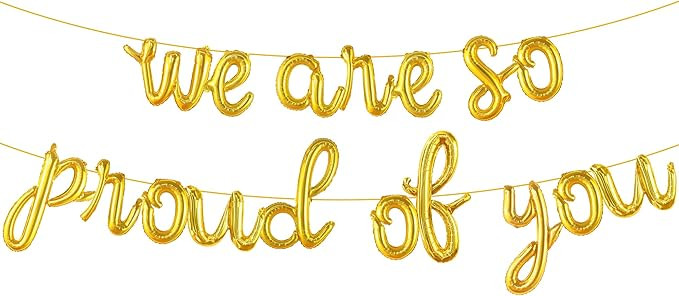 KatchOn, We Are So Proud of You Balloons - 16 Inch | Gold We Are So Proud of You Banner For Gradu... | Amazon (US)