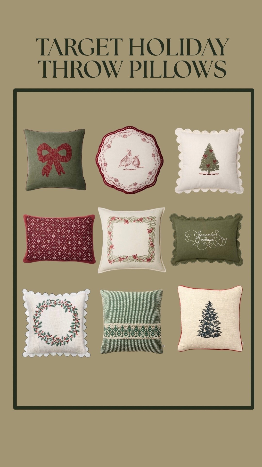 very #affordable classy holiday pillows #target #ltktarget #ltkholiday

#LTKHoliday #LTKHome #LTKFindsUnder50