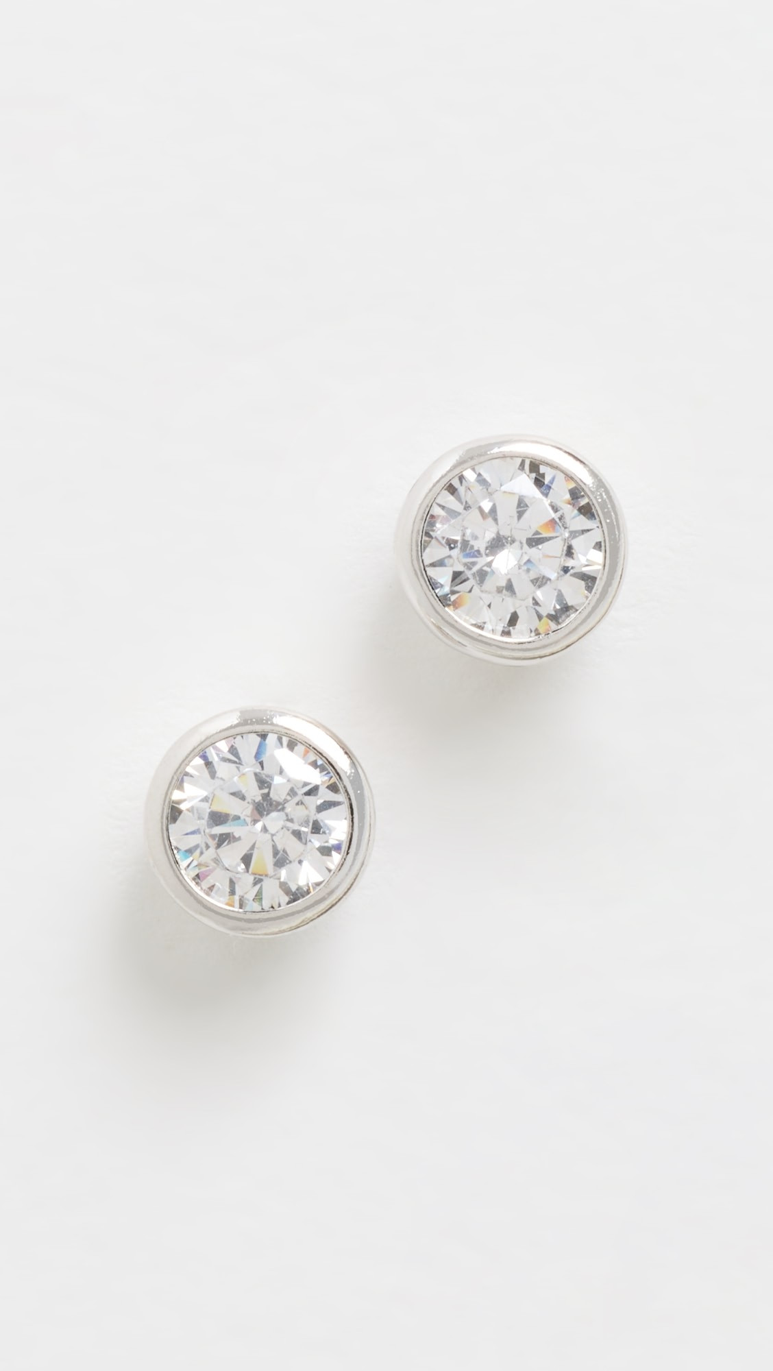 Solitaire Bezel Stud Earrings | Shopbop