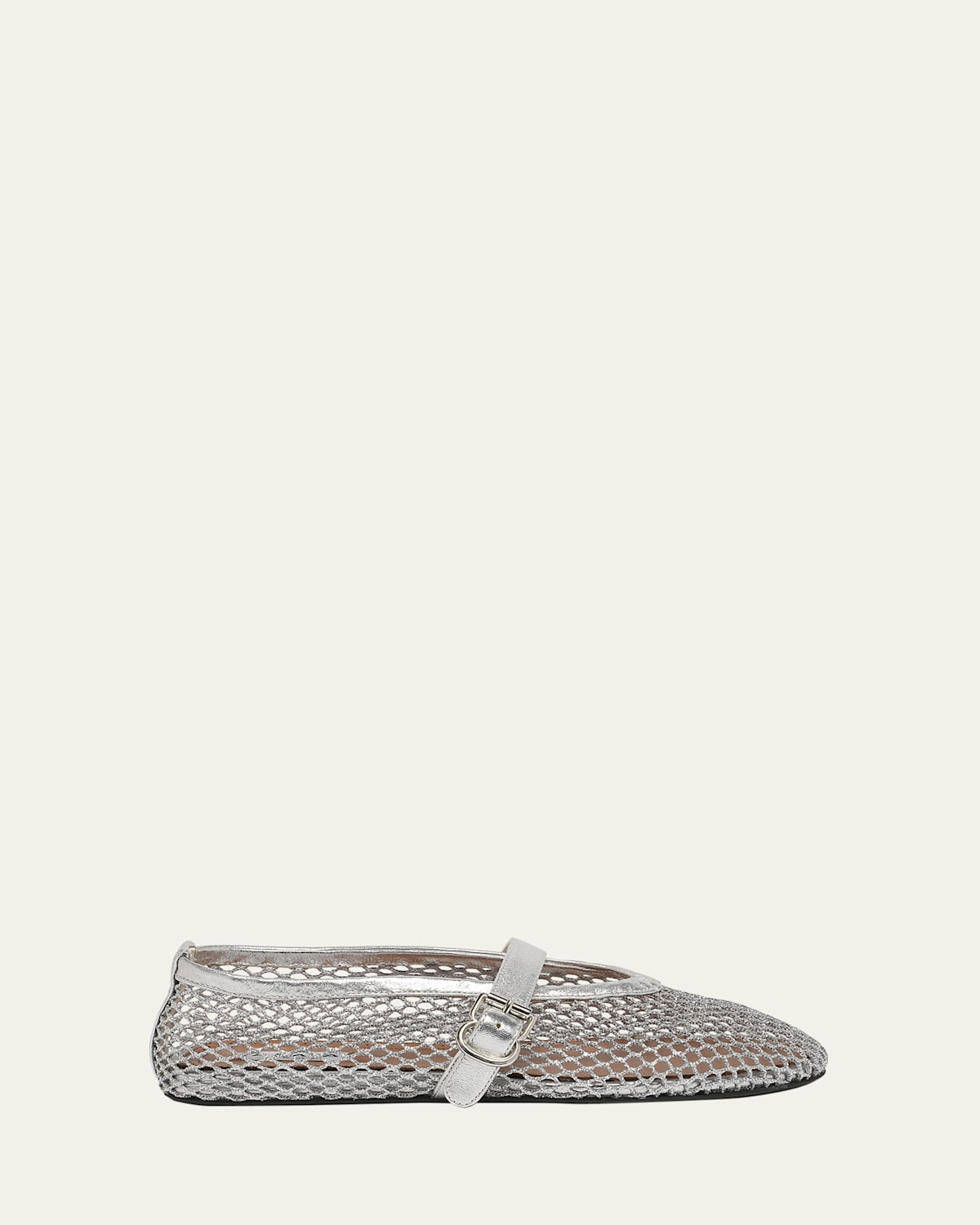 Metallic Net Mary Jane Ballerina Flats | Bergdorf Goodman