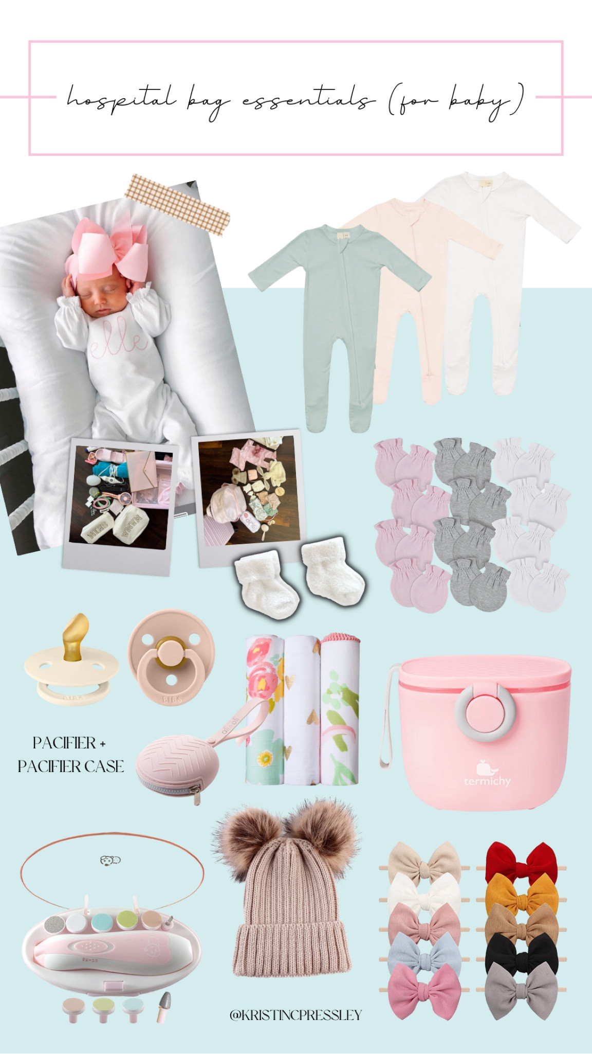 What’s in my hospital bag (for baby)? 

Onesie. Hospital bag. Maternity. Baby. Bump. Formula. Socks. Pacifier. 

#LTKbump