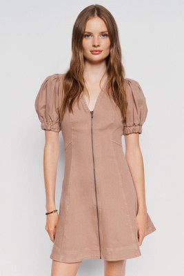 Calder Puff-Sleeve Denim Mini Dress | Anthropologie (US)