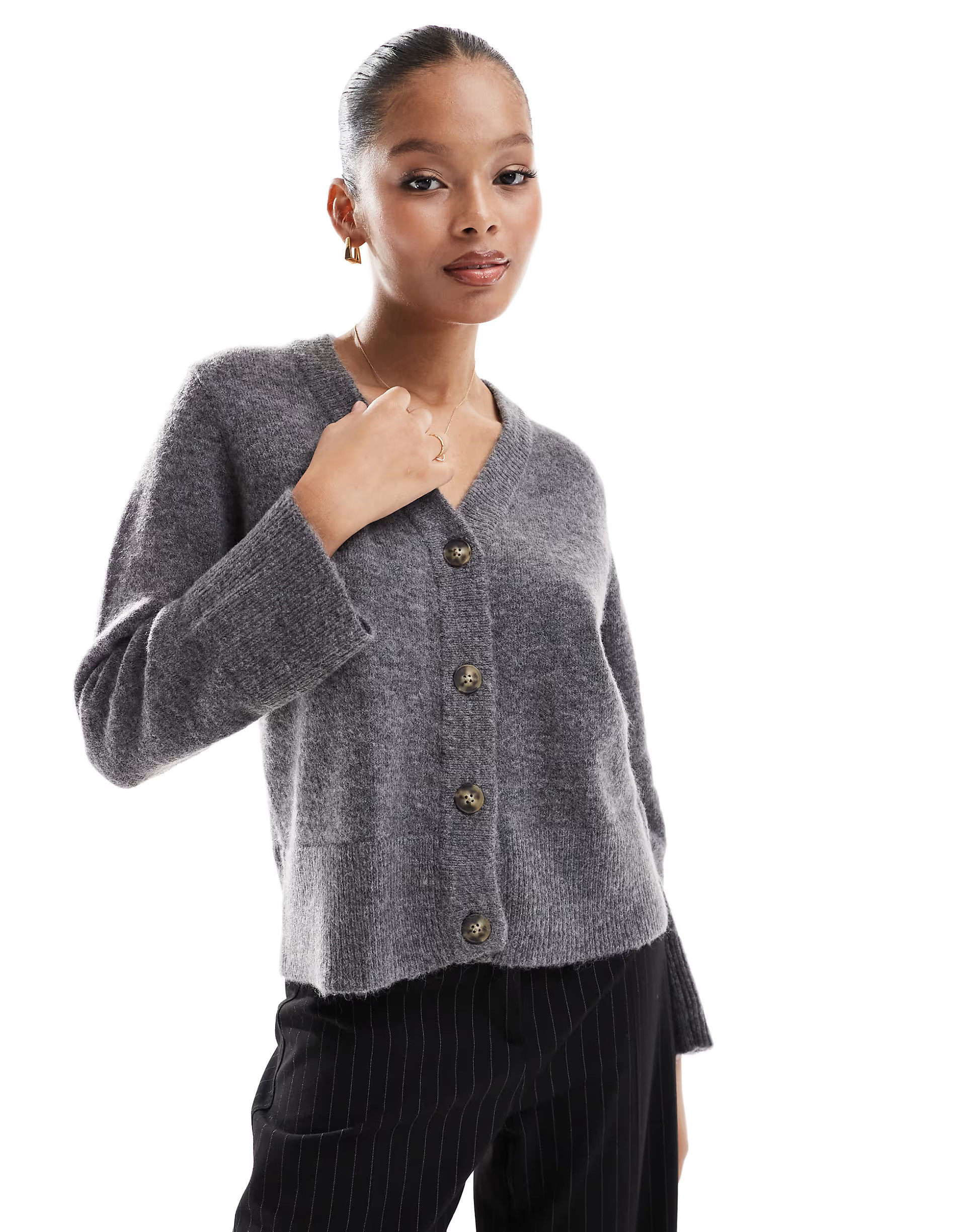 Selected Femme cardigan in grey | ASOS (Global)