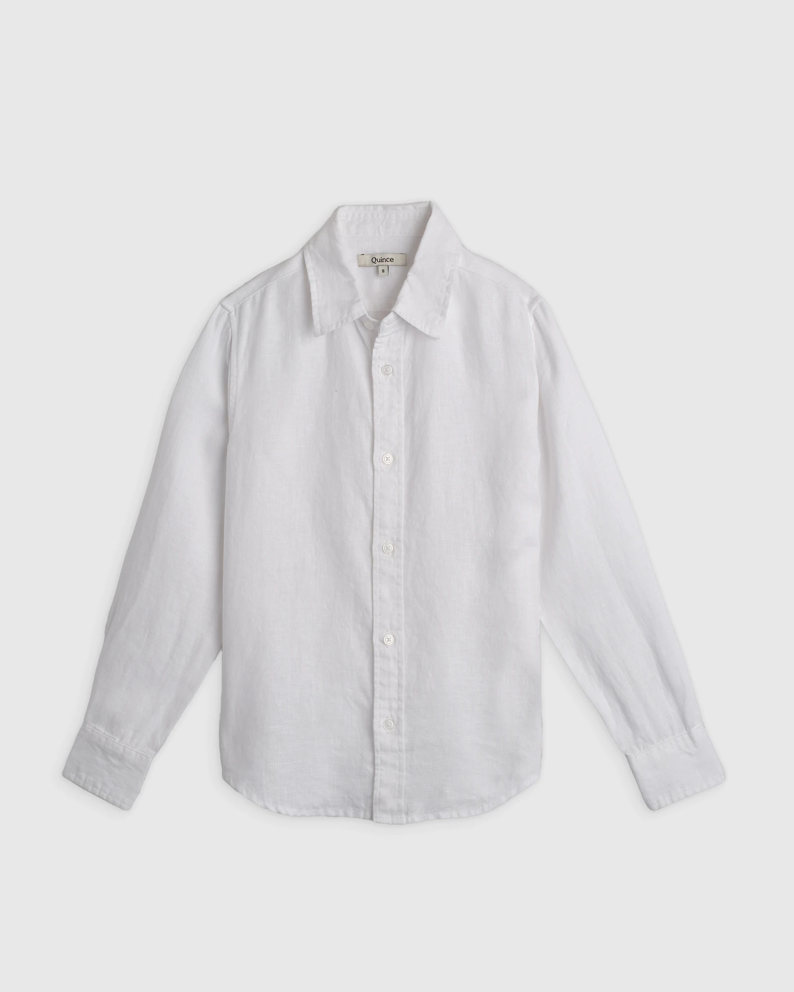 100% European Linen Long Sleeve Shirt in White | Quince