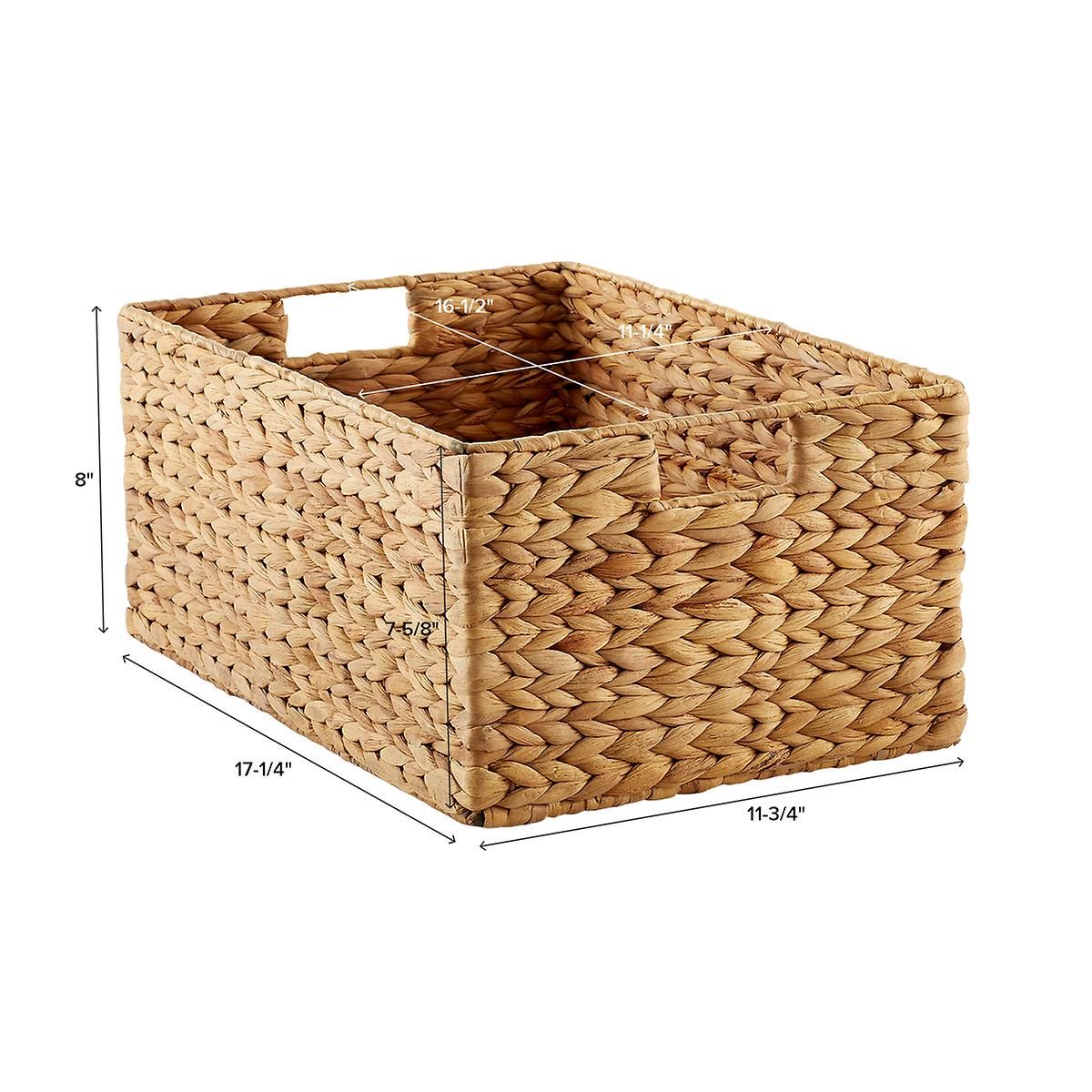 X-Small Water Hyacinth Bin Natural | The Container Store