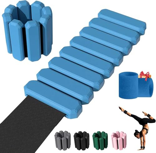 Mibcocny Pilates Wrist And Ankle Weights For Women At Home, Adjustable Arm & Leg Ankle Weights For Men, 1 lb Weights Set Of 2 For Walking Workout Dance Yoga Running (Blue) | Amazon (US)